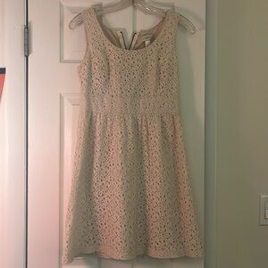 Loft Cream Lace Dress